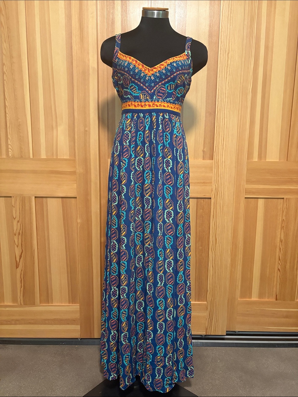 Tracy Reese Maxi Sundress with Tropical Geometric Print